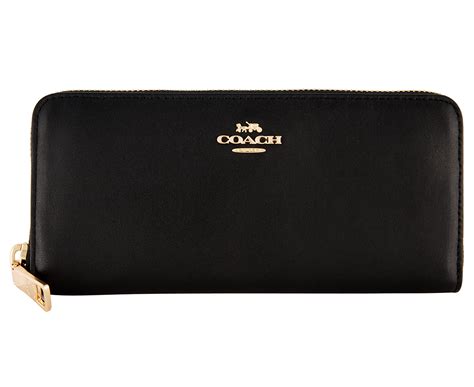 coach wallet black zipper slim.